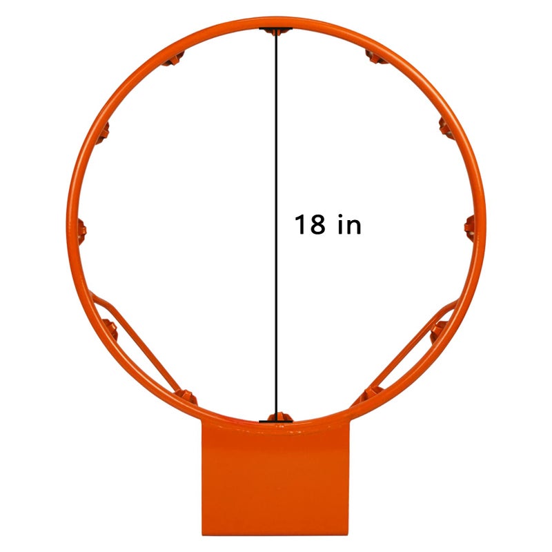Aoneky Basketball Rim Replacement, Standard 18" Size Basketball Goal Hoop with Net Orange - Image 2